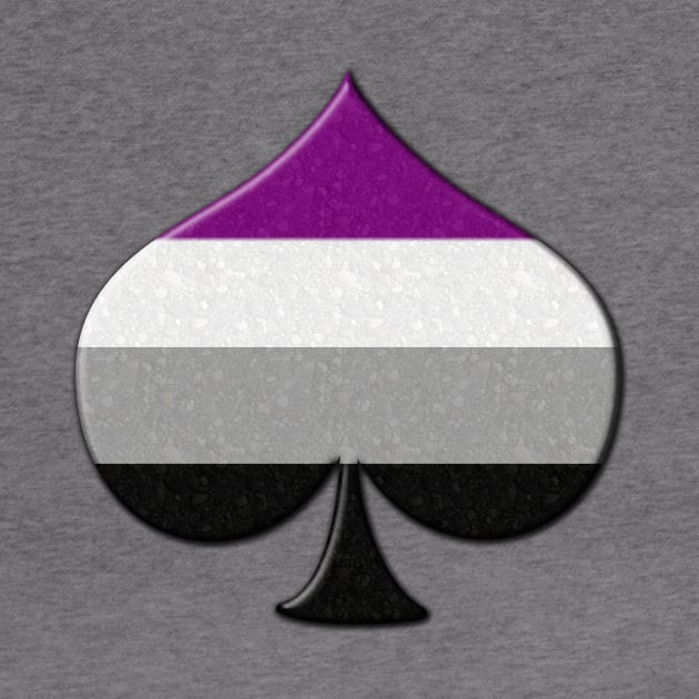 Large Ace Symbol in Asexual Pride Flag Colors by LiveLoudGraphics